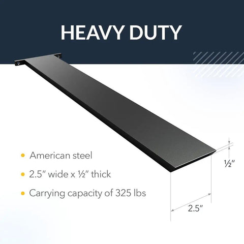 Beefy Hidden Island Countertop Support Bracket For Granite Kitchens Heavy Duty Steel Mounts Matte Black 34 Inch 325 Pound Capacity