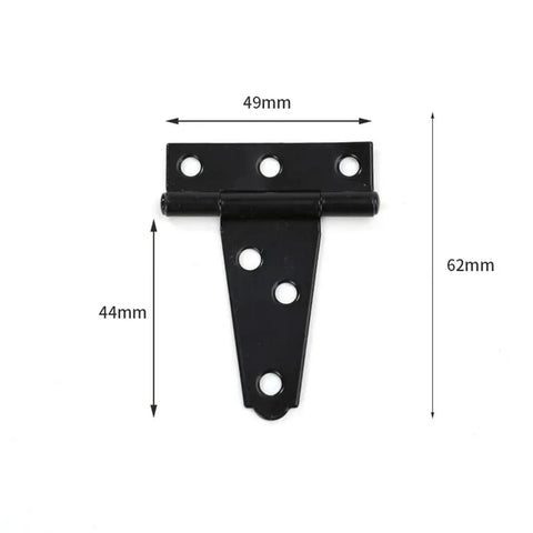 2 Inch Black T Hinges For Doors Gates Cabinets And Sheds Heavy Duty Beefy Metal Hardware 2 Pack Durable Steel Build Easy Install