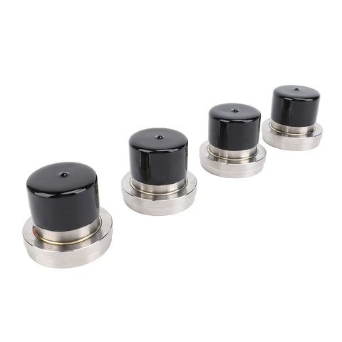 4 Piece Boat Trailer Bearing Protector Caps Stainless Steel Wheel Bearing Covers With Dust Caps 2.717 Inch Enhanced Fit