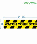 Watch Your Step Floor Decals 6 Pack 20x5 Inch Self Adhesive Vinyl Laminated No Slip Anti Slip Safety Stickers For Indoor Outdoor Use