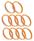 10 Pcs Heavy Duty Drive Belt For F20A Electric Planer Replacement Parts, ten orange rubber belts, designed for smooth low noise operations.
