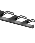 Cool White 6000K Dimmable Vanity Light In Matte Black With Acrylic Shade Over Mirror Modern Bathroom Wall Fixture Moisture Proof And Anti Corrosion Design For Humid Bathrooms Easy Install Sleek Contemporary Look