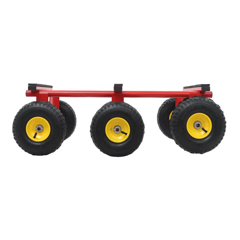 Rock Solid Six Wheel All Terrain Dolly 1200 Pound Heavy Duty Moving Cart With Ten Inch Inflatable Tires For Hella Smooth Travel Across Grass And Gravel A Total Game Changer For Hauling Furniture Equipment Hot Tubs And Sheds Without Breaking A Sweat
