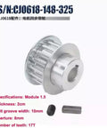 Pro Grade 2 Pack Synchronous Gear Drive For Mini Lathe With Metal Cutting Gears Set Precise Spindle And Motor Sync High Efficiency And Stable Performance For Milling Projects And Hobby Machining, 17T aluminum pulley