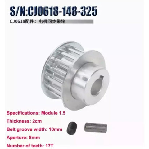 Pro Grade 2 Pack Synchronous Gear Drive For Mini Lathe With Metal Cutting Gears Set Precise Spindle And Motor Sync High Efficiency And Stable Performance For Milling Projects And Hobby Machining, 17T aluminum pulley