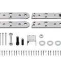 Heavy Duty 500 Lb Invisible Bookcase Door Pivot Hinge components, steel brackets and screws for installation, durable hardware.