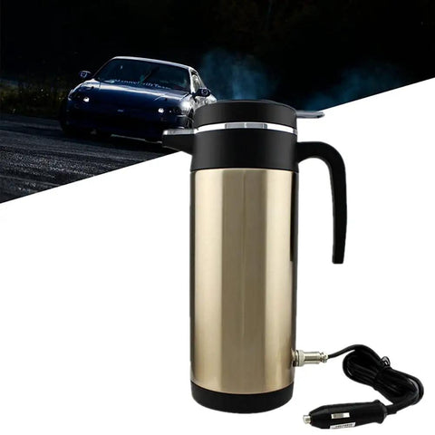 Boss 12V Car Truck Electric Heating Kettle Vacuum Stainless Steel Coffee Pot Water Heater Flask with cigarette lighter plug