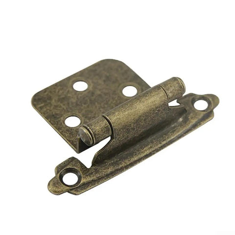 Single hinge from Ten Pack Overlay Cabinet Hinges Self Closing For Kitchen Cupboards And Furniture Doors Flush Mount With Silicon Bumpers And Hardware Screws Quiet Soft Close 7x4x3 Cm Green Bronze