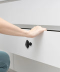 Sleek Black Aluminum Cabinet Knobs Featuring Smooth Texture No Sweat Installation For Kitchen Bedroom Drawer Pulls Modern Cupboard Handles Six Piece Home Refresh Kit on drawer