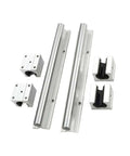 Get Smooth Motion With These High-Precision SBR25 Linear Guide Rail Kit Featuring Two 300 To 1000 Mm Shafts And Four Ball Bearing Blocks Perfect For 3D Printers And CNC Machines That Build Awesome Stuff, SBR25 rails with four bearing blocks