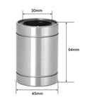 30mm Linear Ball Bearing Kit for 3D Printers and CNC Machines, 8 Pieces, Quiet Low Noise Operation, High Temperature Ready Bearing Steel, Durable Smooth Motion for Precise DIY Projects, 30mm bearing dimensions