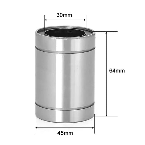 30mm Linear Ball Bearing Kit for 3D Printers and CNC Machines, 8 Pieces, Quiet Low Noise Operation, High Temperature Ready Bearing Steel, Durable Smooth Motion for Precise DIY Projects, 30mm bearing dimensions