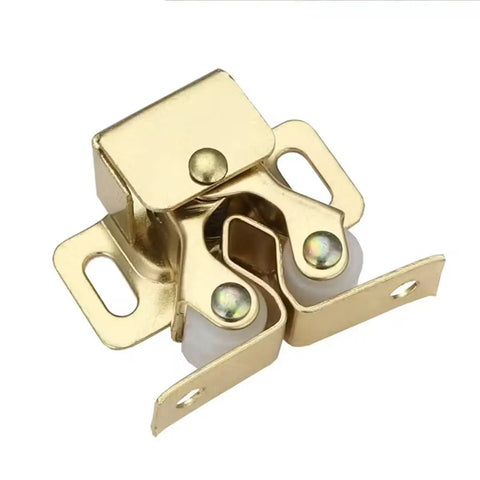 Stainless Steel Double Roller Door Catches For Cabinets And Furniture, Durable Cabinet Latch With Screws, Colorful Finish, Rust Resistant