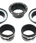SnapMag 10 Piece Magnetic Dust Collection Starter Kit For Four Inch Hoses And Ports includes rubber unions and clamps.