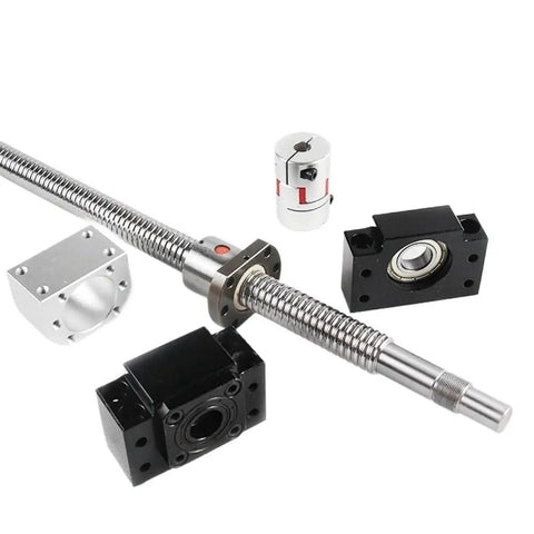 Ball Screw SFU1605 With Single Ballnut, Adjustable 150 To 1250mm Length, RM1605 Rod End Machined For 3D Printers, 8mm Coupling Included