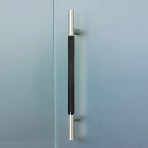 2 Pack Zippered Door Handle Covers For Commercial Doors, 11.5 Inch Length, Universal Fit For Handles 1.25 To 1.45 Inch Diameter, Built Tough Heat And Cold Resistant Neoprene And Polyester, Black on metal door handle
