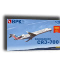 CRJ 700 Bombardier 1 72 Scale Plastic Model Aircraft Kit Gray Unpainted Unassembled New In Box with detailed cockpit