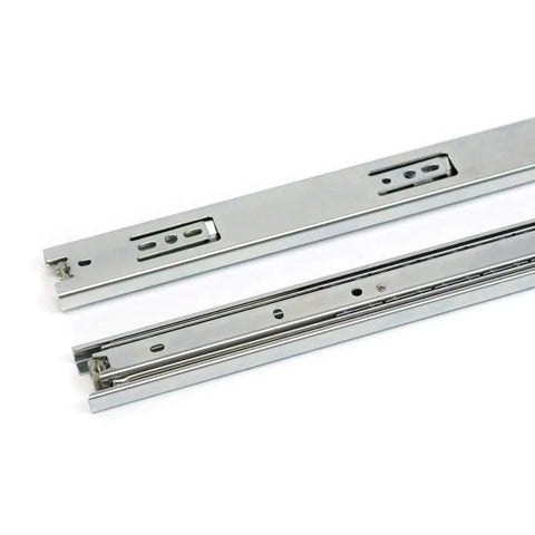 10 Inch Ball Bearing Full Extension Drawer Slides 3-Section Track Mounting Runners For Cabinets And Home Furniture 2 Pack Silver