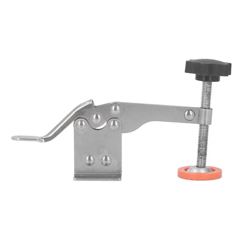 Vertical Toggle Clamp For Woodworking Stainless Steel Quick Release Hold Down Clamp With Non Slip Rubber Pad Pro Grade Large Capacity For Cabinet Door Hinge Installation And Workshop Fix