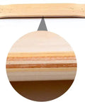 Side view of Blank Maple Skateboard Decks Set Of 3, 31 x 8 Inches, 7-layer maple showing detailed layer construction