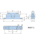 Dimensions diagram of Secure Sturdy Zinc Alloy Toggle Draw Latch For Wardrobes Cabinets And Furniture Security Hasp.