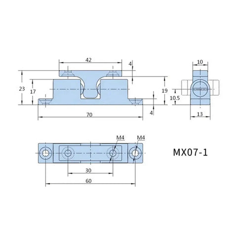 Dimensions diagram of Secure Sturdy Zinc Alloy Toggle Draw Latch For Wardrobes Cabinets And Furniture Security Hasp.