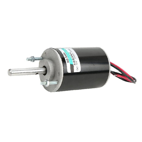 Top Tier 30W PM DC Electric Motor At 24 Volts And 7000 RPM With Copper Windings, compact design and visible wiring for easy integration.