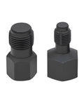 Two black oxygen sensor thread chasers with 3/8 in drive; M18x1.5mm and M12x1.25mm.