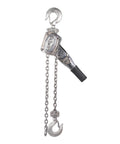 Heavy Duty 304 Stainless Steel Hand Chain Hoist That Is Super Lightweight And Built Like A Tank For Lifting Up To 3 Tons showing lever and chain detail.