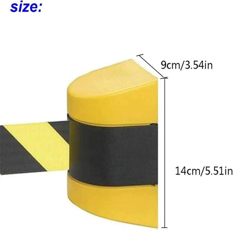 Super Slick Magnetic Retractable Barrier For Crowd Control Wall Mount With Smooth Slow Retract Belt Adjusts To 5 Meters Perfect For Retail Or Event Spaces Rock Solid Magnet Grip Holds Your Guests Tight Without Any Snapback