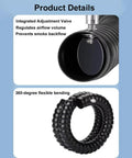Heavy Hitter Flexible Exhaust Hose With Slick Square Capture Hood For Hassle Free Industrial Welding Smoke Ventilation And Solder Fume Extraction 50 Mm Dia 180 Cm Length Work Ready showing integrated adjustment valve and flexible design.