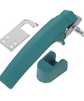 Heavy Duty Oven Handle Replacement For Commercial Kitchen Equipment, green ergonomic handle, sturdy metal core, heat-resistant design.