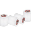 4 Pack Nylon Roller Wheels With Bearings For CNC Guiding And Flat Belt Idler Pulleys White Nylon Bore 3/8 Inch