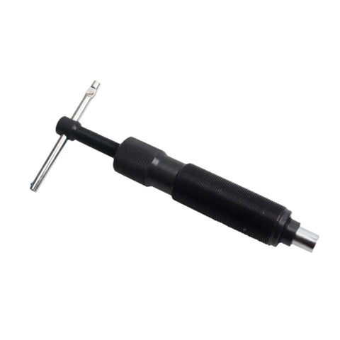 Heavy Duty 10 Ton Ram Rod For Hydraulic Puller Set Pro Grade Large 20 By 13 Cm Metal Rod For Lifting Bearings And Big Components Durable Steel Construction For Reliable Heavy Duty Pulling, side view.