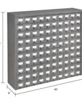 Heavy Duty 100 Drawer Small Parts Storage Cabinet With Label Holders All Steel Construction In Gray Enamel Garage Ready