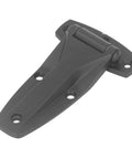 Soft Close T Hinge Zinc Alloy T Strap Hinge for Toolbox and Car Door Repair, black zinc alloy, universal design, front view