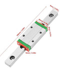 Compact Linear Guide Rail 100mm Length 9mm Width With Slide Block For 3D Printers And CNC Machines Ball Retainer Lubrication System