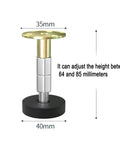 Straight No Drill Desk Stabilizers Anti Wobble Table Leg Braces adjustable height support, 35mm diameter, 64-85mm range.
