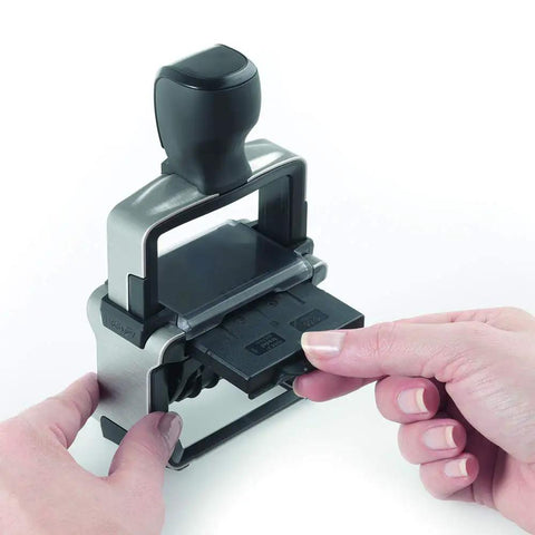 Heavy Duty Self Inking Date Stamp Built Tough For Busy Shops And Stores Runs Smooth With Zero Mess covers ten year range shown in use.