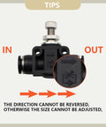 Triple Pack 10 Millimeter Tube OD Air Flow Control Valves For Pneumatic Systems And Machinery PSA-010, direction tips shown