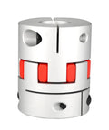 40mm By 55mm Aluminum Flexible Shaft Coupling With 15 To 20mm Bore Zero Backlash High Torque Plum Elastomer for CNC Machines