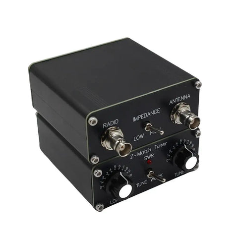 Manual Antenna Tuner For Ham Radio 3-28 MHz High Efficiency Z-Match with rugged metal case and tuning dials for field use