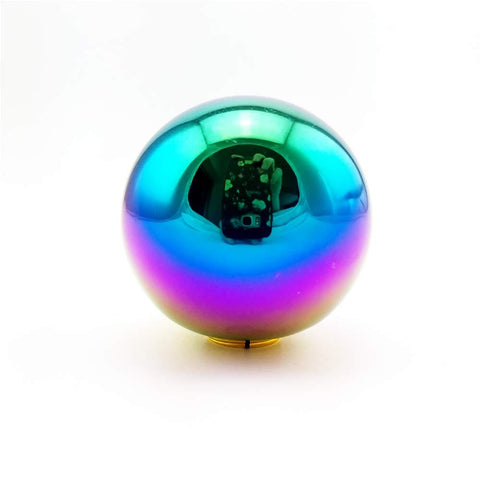 Dope Colorful Ball Style Gear Shift Knob For Manual And Automatic Transmissions Universal Fit Neo Chrome Finish