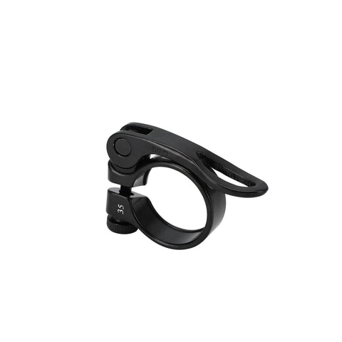 Close-up of a black 35mm Ebike Seat Post Clamp Quick Release Ring For Adventure Bikes Adventure 2 Step Through Pace 500 Series