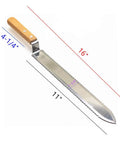 Stainless Steel Serrated Uncapping Knife For Beekeeping With Wood Handle 16 Inch Length Sharp Beekeeping Tool For Uncapping Honey Frames