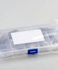 400 Piece Stainless Steel E Shaped Snap Ring Kit M1.5 To M15 Retaining Rings in transparent plastic organizer