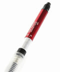 Slick Built Air Micro Die Grinder Kit With Heavy Duty Pneumatic Equipment Accessories and Precision Rotary Carving Tools, red pen-style design.