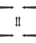 Magnetic Carriage Style Garage Door Accent Trim Hardware Kit With Four 16 Inch Hinges And Two 12 Inch Handles Easy No Drill Install
