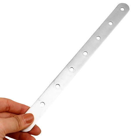2 Pack Stainless Steel Corner Brackets For Tables And Chairs Flat Silver Brace Plates For Secure Wood Joint Fixing with pre-drilled holes