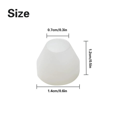 20 Pack Insulating Pen Bushings For Woodturning, White Nonstick Durable Synthetic Bushings For CA Finishing And Turning, 0.43 Inch Diameter